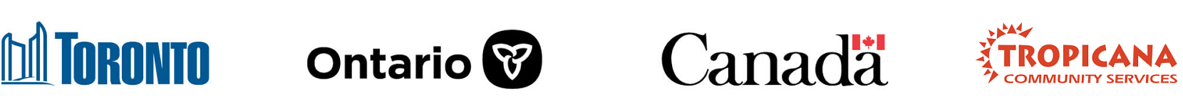 City of Toronto, Province of Ontario, and Government of Canada logos