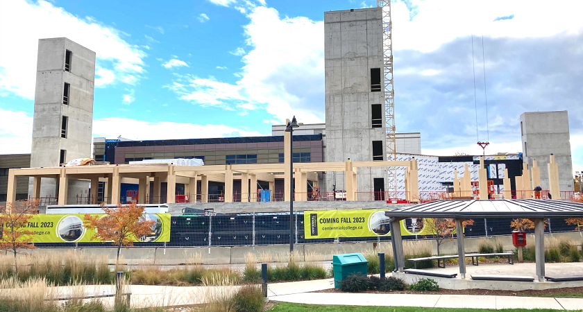 Ontario’s first mass timber academic building is taking shape at Centennial College Image
