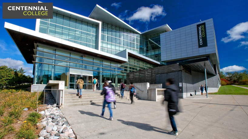 picture of the centennial college morningside campus entrance