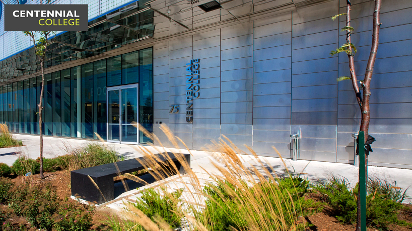 picture of the centennial college ashtonbee campus entrance