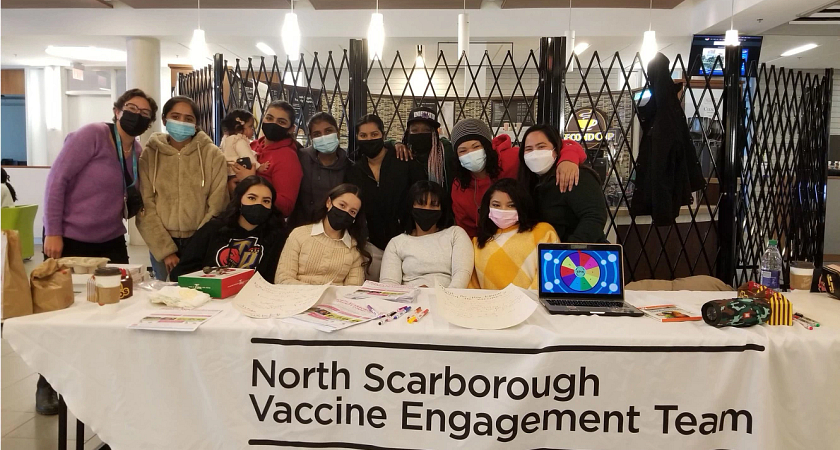 Bringing the Cure to the Community: Centennial Students Team up with North Scarborough Vaccine Engagement Team Image