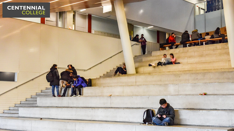 picture of the centennial college morningside campus steps