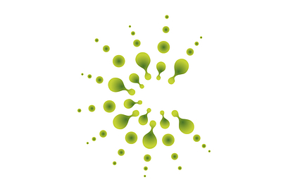 picture of green dots forming a C shape