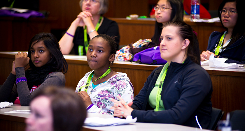Picture of Centennial College students at the International Women's day event