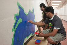 A history in motion: Students create a Transportation Mural at Ashtonbee Image