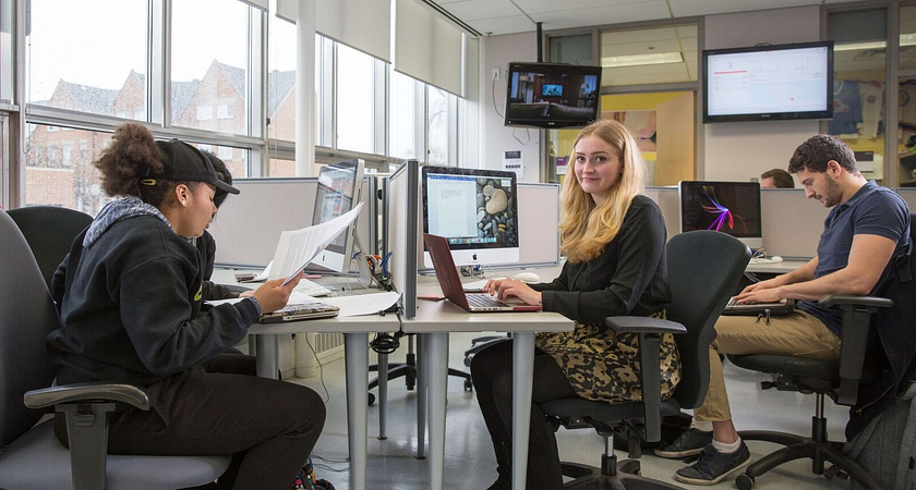 Picture of Centennial College students collaborating