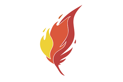 Picture of a feather that looks like flames