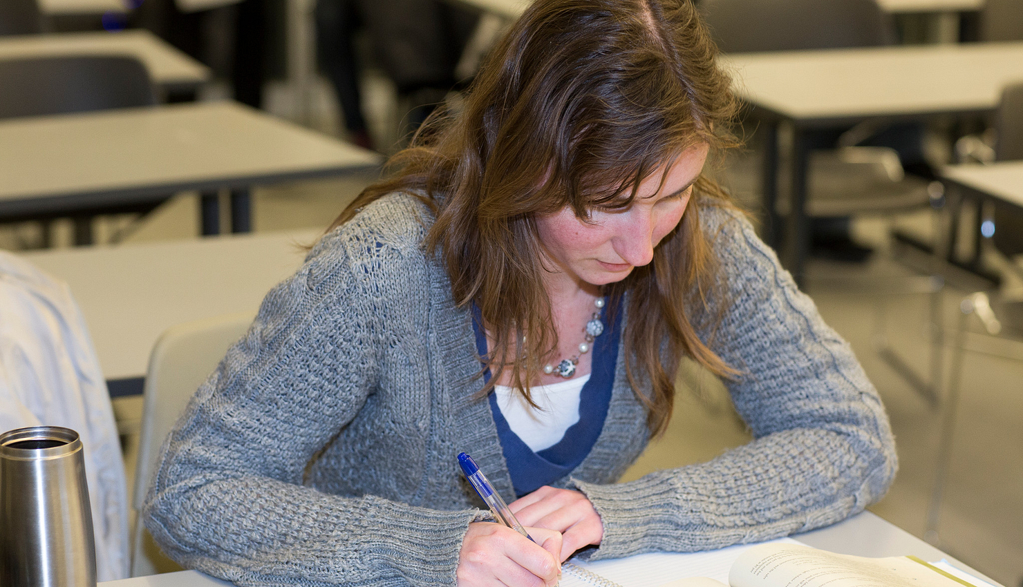 Female Student in a classroom