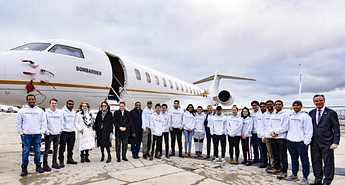 Centennial dedicates Centre for Aerospace and Aviation to Bombardier and celebrates donation of a Global 7500 business jet Image