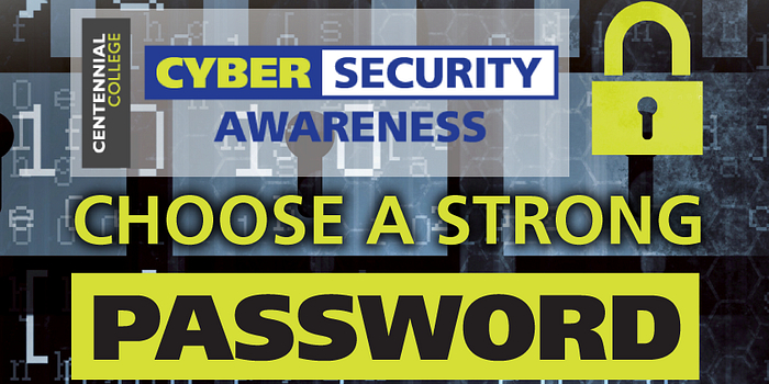 Poster of passwords for Cyber Security Awareness Month