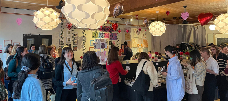 Students and staff of Centennial College attend the Symposium, Arts Ahead