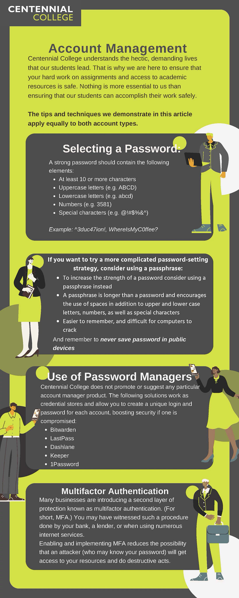 Centennial College - Account Management and Passwords