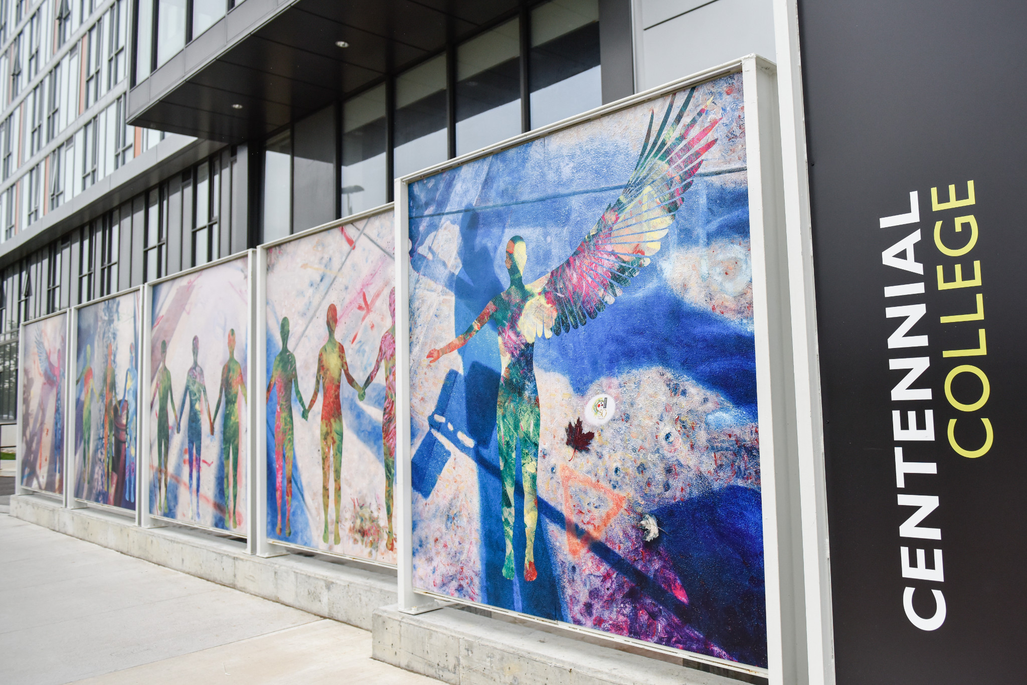 Mural Dare to Achieve outside Progress Campus