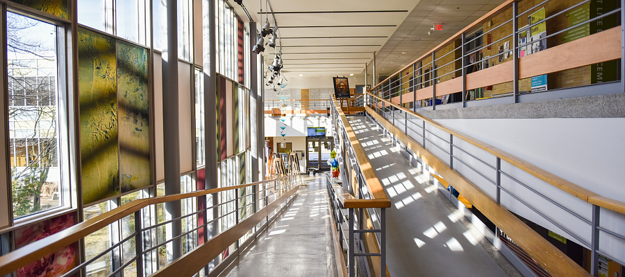 A picture of an accessible ramp at the Story Arts Centre