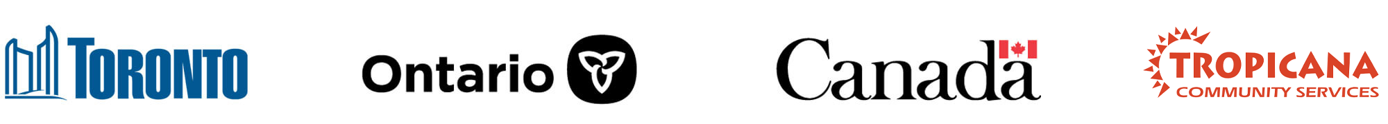 City of Toronto, Province of Ontario, and Government of Canada logos