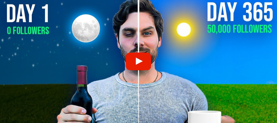 A YouTube video by Justin Serran about posting short videos for 365 days