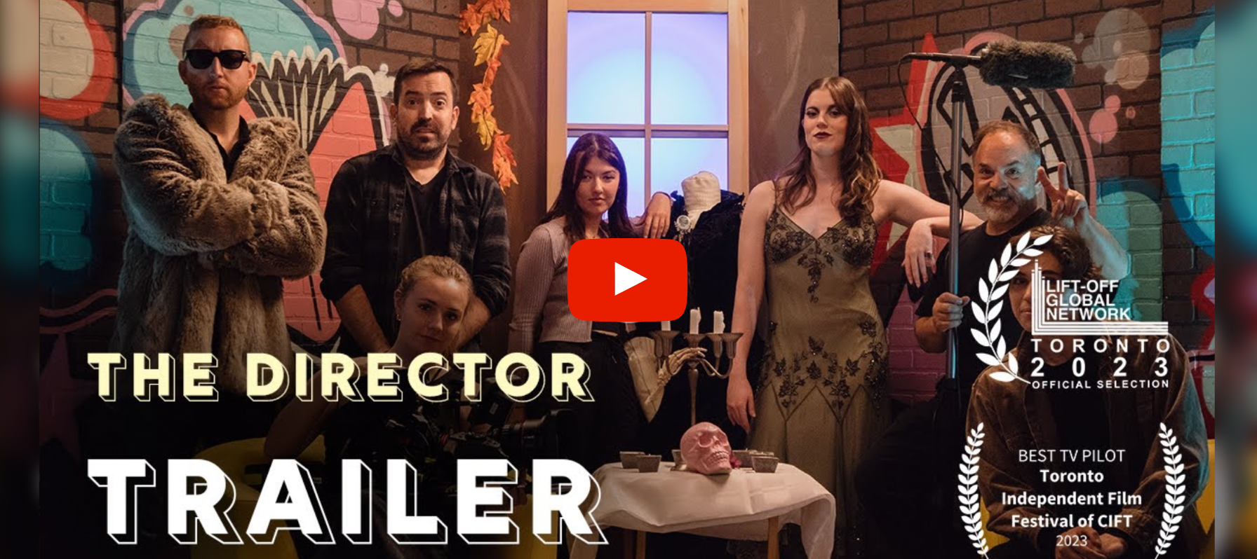 A YouTube video of the trailer for the show, The Director by Jared Valkki