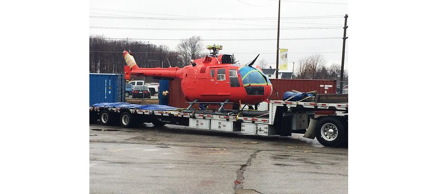 Helicopter donated to School of Transportation by the Canadian Coast Guard