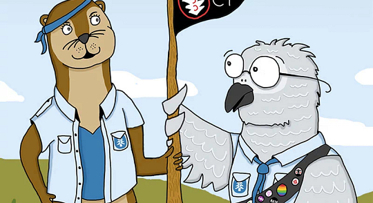 cartoon characters from a webcomic called Camp Coup
