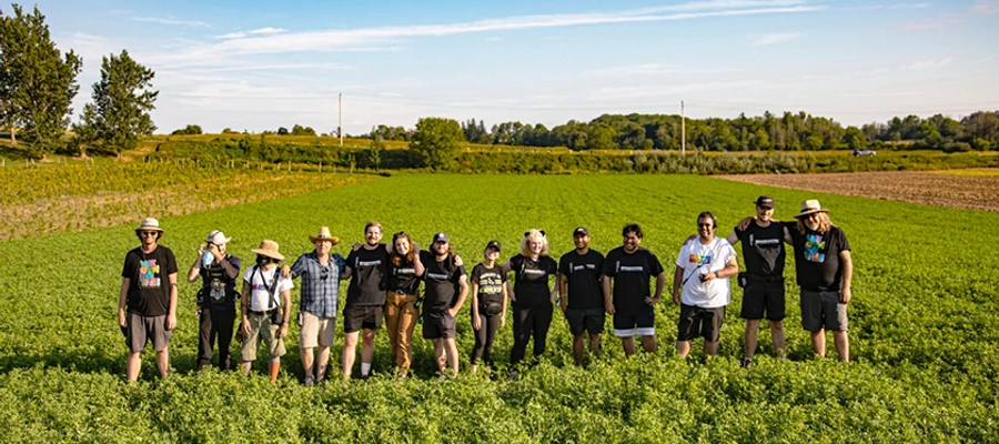 Centennial College Film Crew and Broadcasting Graduates on set for the We Can Do Film Production at Peterborough Folk Festival