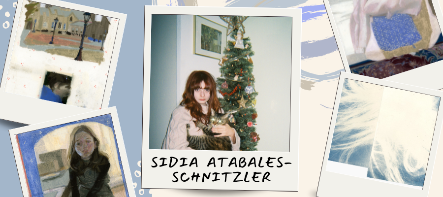 A picture of Sidia Atabales-Schnitzler and her art works