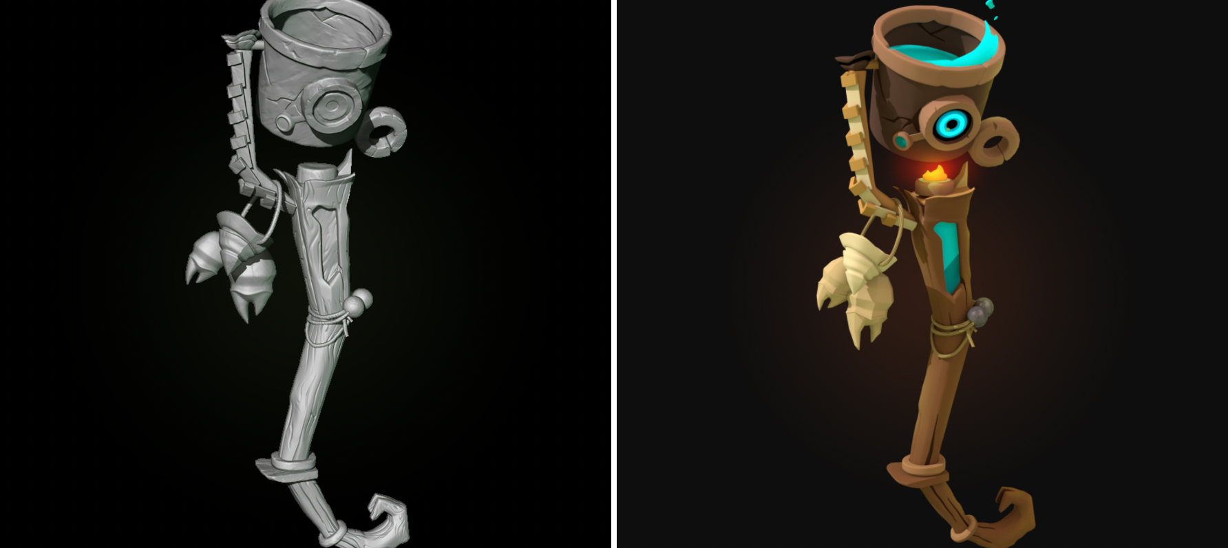 Another two images of game art created by Eduarda Mariz, a 2016 graduate of the Game – Art program