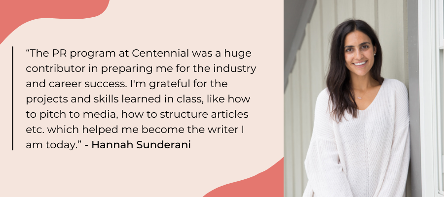 A picture of Hannah Sunderani with her quote