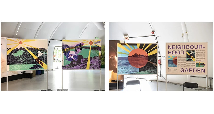 Pictures of different art works at the Scarborough Hero Awards