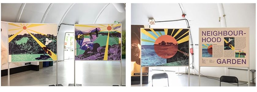 Pictures of different art works at the Scarborough Hero Awards