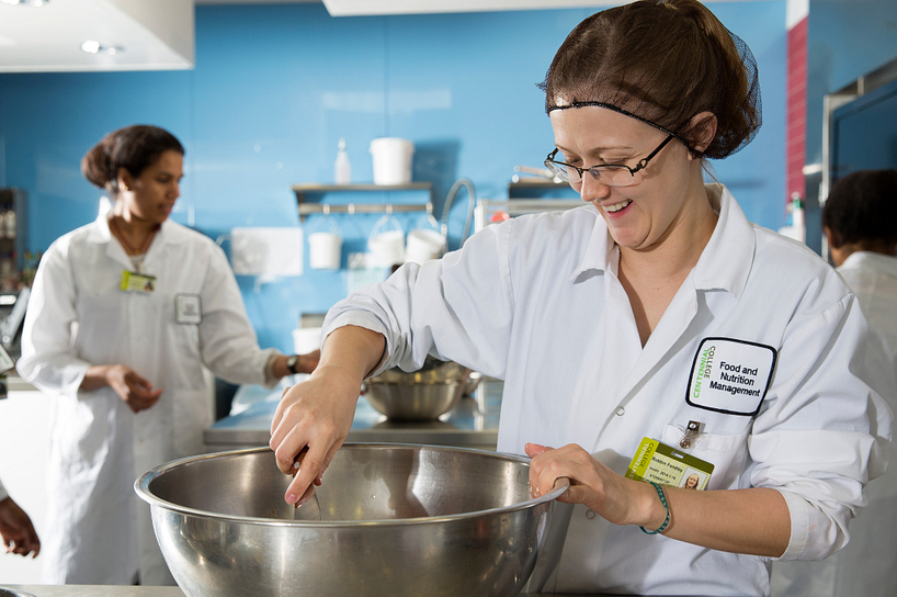 Students in the kitchen