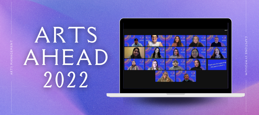 A picture of the 2022 Arts Ahead Symposium Attendees on a Zoom call