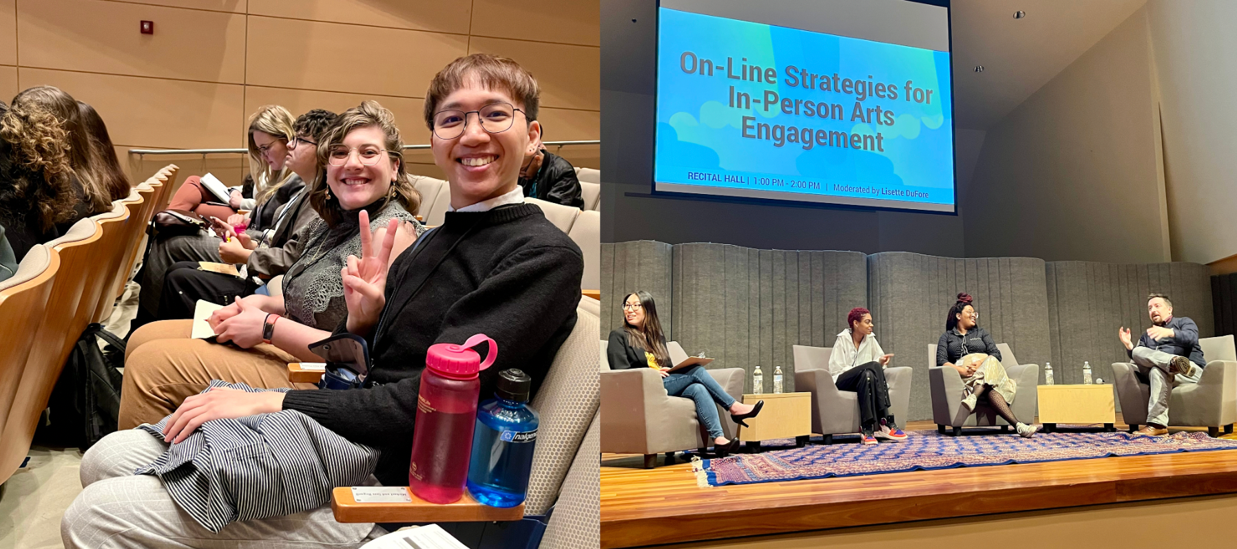 Two pictures of the EALS Symposium event attended by Centennial College students and staff