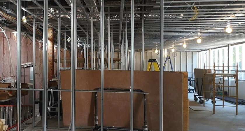 Story Arts Centre Library interior construction progress