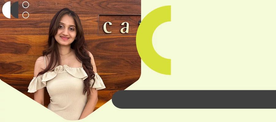 A custom profile photo of Vrushali Pachchigar, a software engineering student at Centennial College and the creator of the app, Pawsibilities, a pet donation application, standing in front of a wooden wall