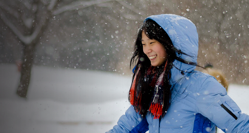 Centennial Students Skating in Winter