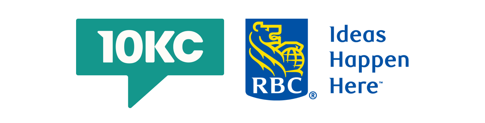 Ten Thousand Coffees and RBC Ideas Happen Here logos
