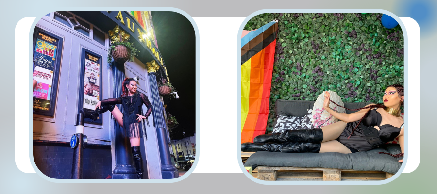 Two pictures of Asians in the LGBTQ+ communities