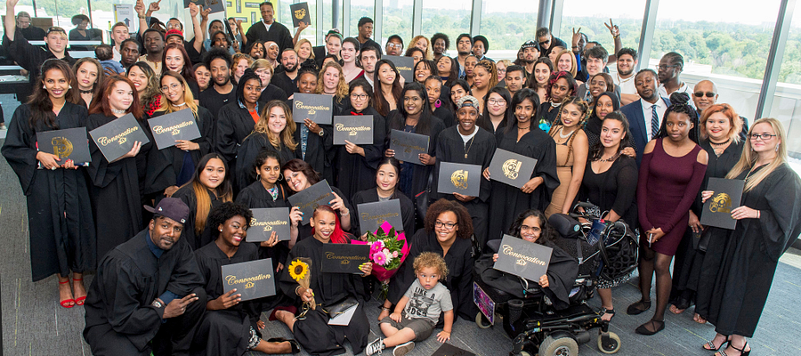 picture of the Centennial College HYPE graduating class of 2017 group photo