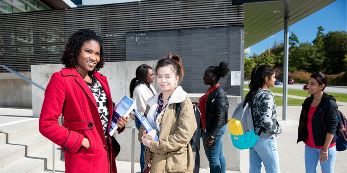 picture of centennial college students on their way to vote in the federal election