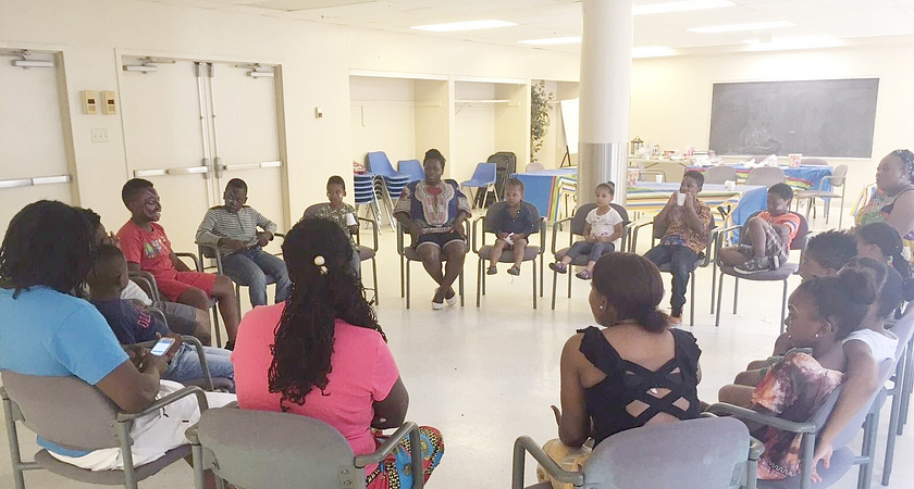 Africentric-Camp Kids at the Africentric Arts camp learn arts and crafts, storytelling, African history and drumming. (Francess Cowan)