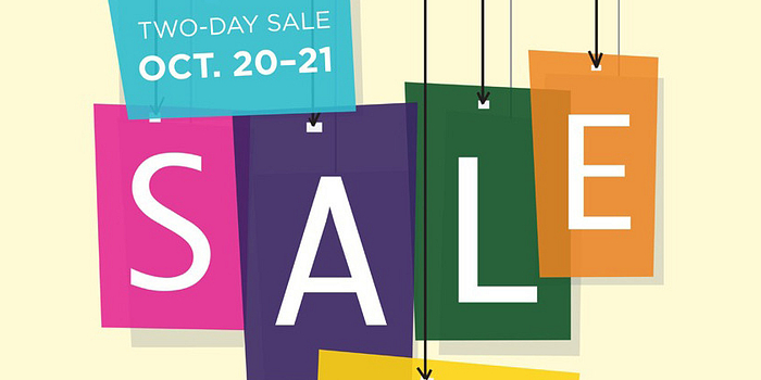 picture writing out two-day sale october 20 to 21