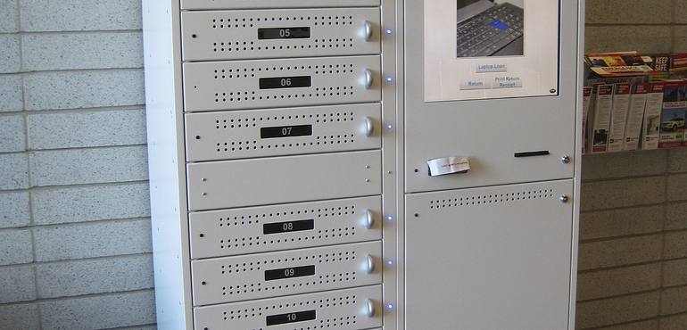 self-serve laptop loan kiosk